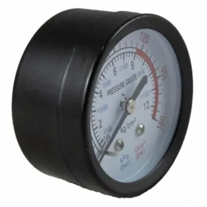Kompresör Saati Metal Manometre(12 Bar 180psi) Çapı 50mm Bağlantı Çapı 13mm 1/4