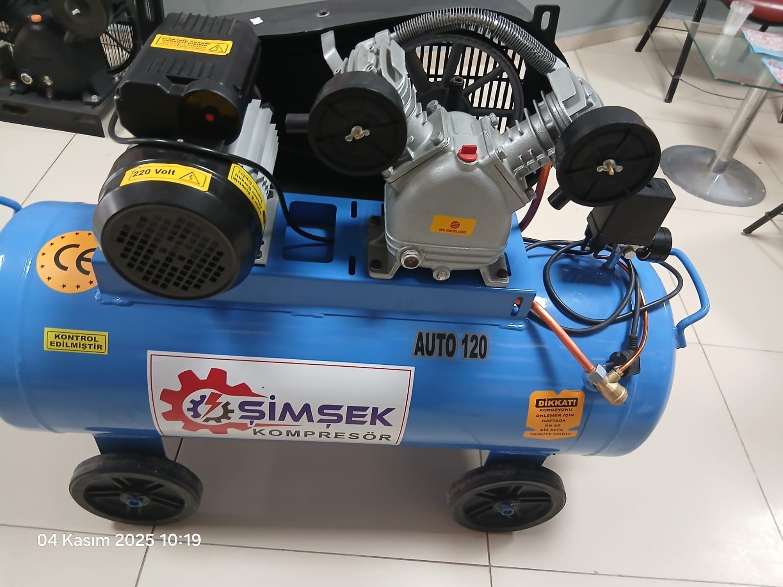 120 Litre Kompresör Döküm Kafa 2x55 - Görsel 3